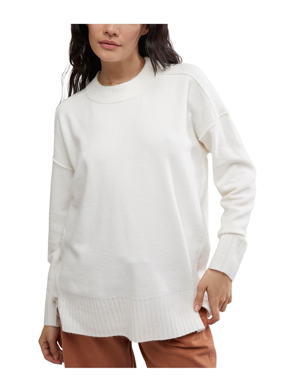 Free People Phoebe Pullover Stark White XS (Women's 0-2)